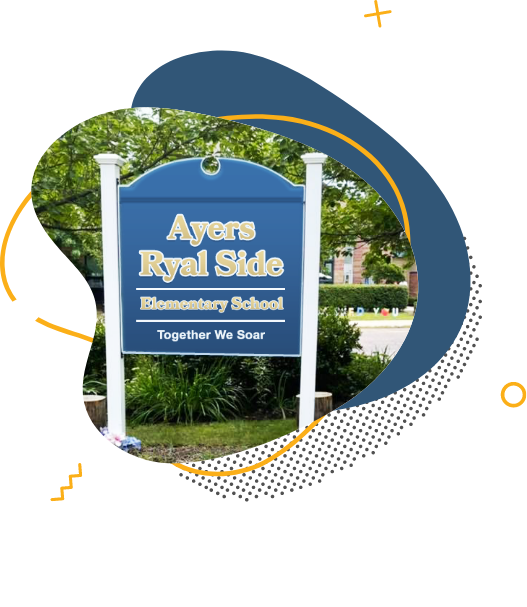 Ayers Ryal Side School Sign