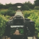 camera on tripod in park